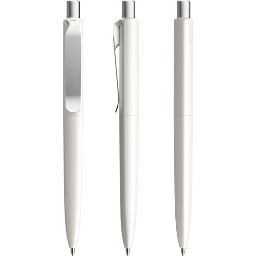 Prodir DS8 PSP Push Kugelschreiber , Prodir, weiß/silber satiniert, Kunststoff/Metall, 14,10cm x 1,50cm (Länge x Breite), Bild 6