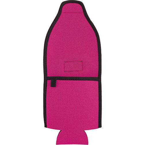 Flaschenhalter COOL HIKING , pink, SBR / Polyester, 29,00cm x 0,50cm x 11,50cm (Länge x Höhe x Breite), Bild 1