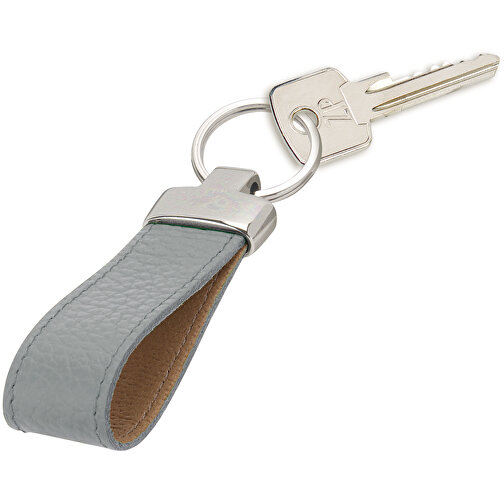 Schlüsselanhänger , grau, Donato Rindleder, 8,50cm x 2,50cm (Länge x Breite), Bild 1