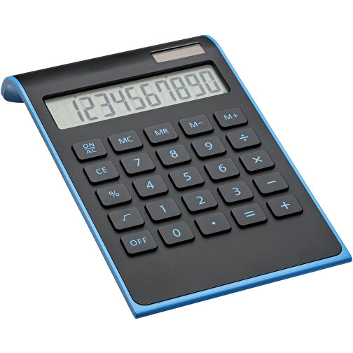 Kalkulator sloneczny REEVES-VALINDA BLACK LIGHT BLUE, Obraz 1
