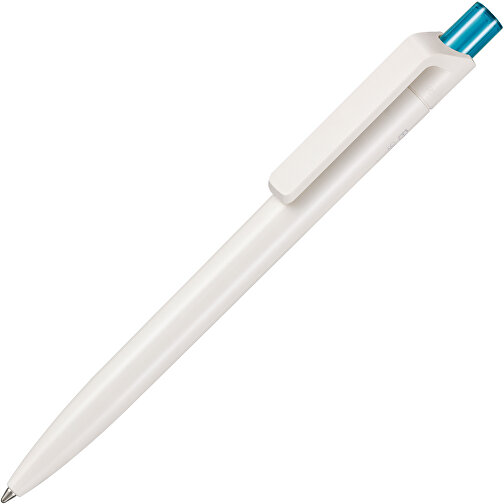 Kugelschreiber BIO-INSIDER , Ritter-Pen, weiß bio/türkis TR/FR, ABS-Kunststoff, 14,20cm (Länge), Bild 2