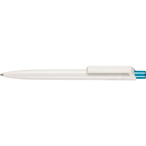 Kugelschreiber BIO-INSIDER , Ritter-Pen, weiß bio/türkis TR/FR, ABS-Kunststoff, 14,20cm (Länge), Bild 3