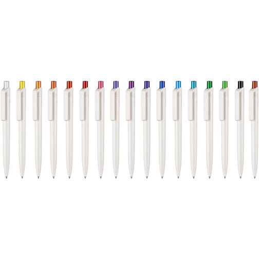 Kugelschreiber BIO-INSIDER , Ritter-Pen, weiß bio/gras grün TR., ABS-Kunststoff, 14,20cm (Länge), Bild 4