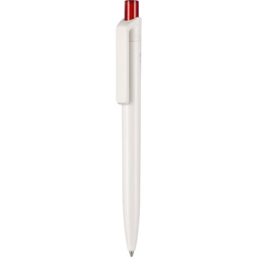Kugelschreiber BIO-INSIDER , Ritter-Pen, weiß bio/kirsch-rot TR/FR, ABS-Kunststoff, 14,20cm (Länge), Bild 1