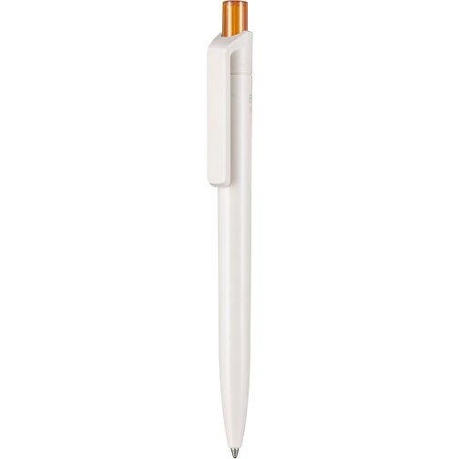 Kugelschreiber BIO-INSIDER , Ritter-Pen, weiss bio/mango-gelb TR/FR, ABS-Kunststoff, 14,20cm (Länge), Bild 1