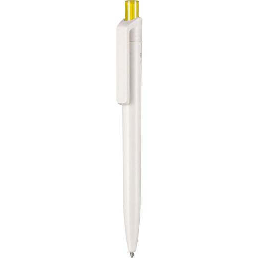 Kugelschreiber BIO-INSIDER , Ritter-Pen, weiß bio/ananas-gelb TR/FR, ABS-Kunststoff, 14,20cm (Länge), Bild 1