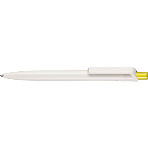 Kugelschreiber BIO-INSIDER , Ritter-Pen, weiss bio/ananas-gelb TR/FR, ABS-Kunststoff, 14,20cm (Länge), Bild 3