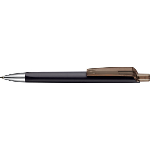 Kugelschreiber TRI-STAR SOFT ST , Ritter-Pen, schwarz/smoke grey, ABS-Kunststoff, 14,00cm (Länge), Bild 3