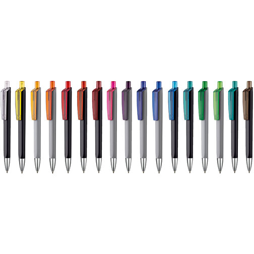 Kugelschreiber TRI-STAR SOFT ST , Ritter-Pen, schwarz/smoke grey, ABS-Kunststoff, 14,00cm (Länge), Bild 4