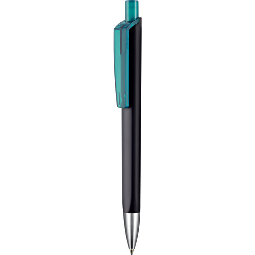 Kugelschreiber TRI-STAR SOFT ST , Ritter-Pen, schwarz/smaragd-grün TR/FR, ABS-Kunststoff, 14,00cm (Länge), Bild 1
