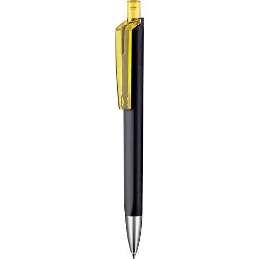 Kugelschreiber TRI-STAR SOFT ST , Ritter-Pen, schwarz/ananas-gelb TR/FR, ABS-Kunststoff, 14,00cm (Länge), Bild 1