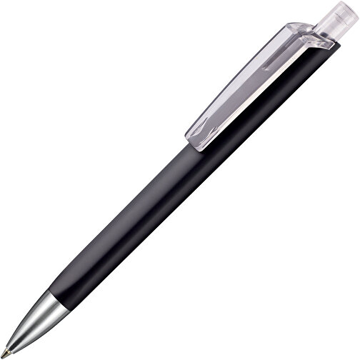 Kugelschreiber TRI-STAR SOFT ST , Ritter-Pen, schwarz/transp. TR/FR, ABS-Kunststoff, 14,00cm (Länge), Bild 2