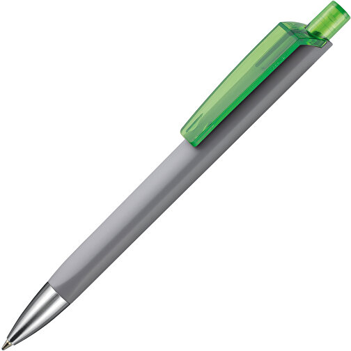 Kugelschreiber TRI-STAR SOFT ST , Ritter-Pen, stein-grau/gras grün TR., ABS-Kunststoff, 14,00cm (Länge), Bild 2