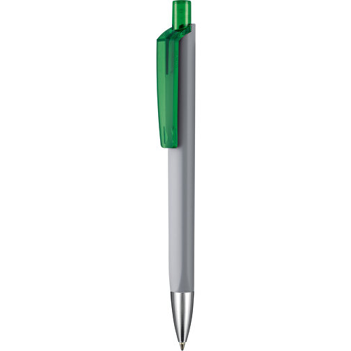 Kugelschreiber TRI-STAR SOFT ST , Ritter-Pen, stein-grau/limonen-grün TR/FR, ABS-Kunststoff, 14,00cm (Länge), Bild 1