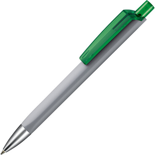Kugelschreiber TRI-STAR SOFT ST , Ritter-Pen, stein-grau/limonen-grün TR/FR, ABS-Kunststoff, 14,00cm (Länge), Bild 2