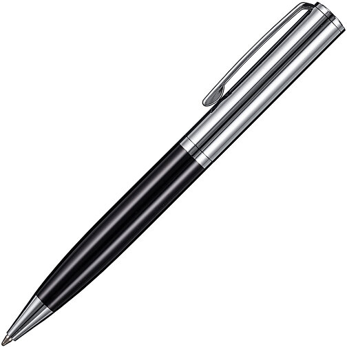 Kugelschreiber PAX Schwarz , Ritter-Pen, schwarz, Messing, 13,60cm (Länge), Bild 2