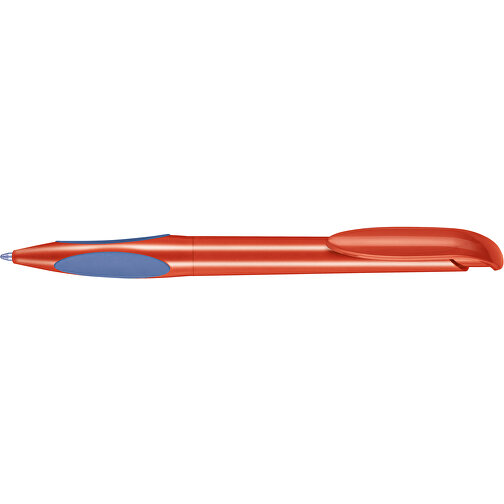 Kugelschreiber ATMOS , Ritter-Pen, koralle/taubenblau, ABS-PP-Kunststoff, 14,50cm (Länge), Bild 3