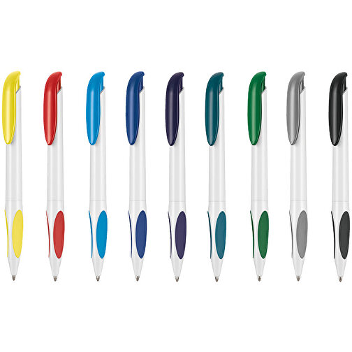 Kugelschreiber ATMOS , Ritter-Pen, weiß/himmel-blau, ABS-PP-Kunststoff, 14,50cm (Länge), Bild 4