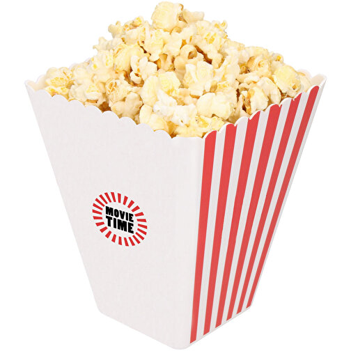 Popcornschale 'Hollywood', Mit Streifen , weiß, Kunststoff, 14,00cm x 17,30cm x 14,00cm (Länge x Höhe x Breite), Bild 1