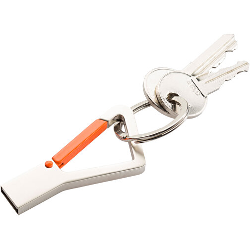 USB-Stick Hook 1GB , Promo Effects MB , orange MB , 1 GB , Metall MB , 3 - 10 MB/s MB , 6,00cm x 0,45cm x 3,00cm (Länge x Höhe x Breite), Bild 3