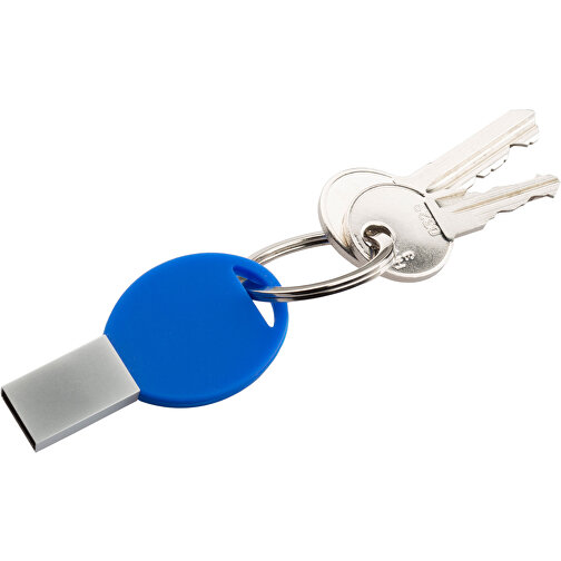USB-Stick Silicon III 8GB , Promo Effects MB , blau MB , 8 GB , Metall, Silikon MB , 3 - 10 MB/s MB , 5,23cm x 0,45cm x 2,66cm (Länge x Höhe x Breite), Bild 2