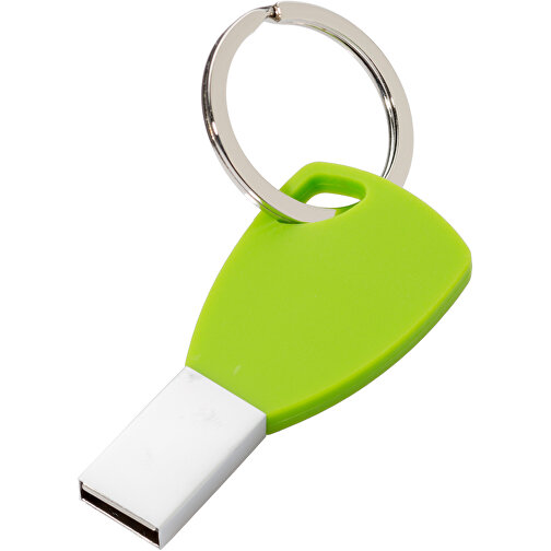 USB-Stick Silicon II 2GB , Promo Effects MB , grün MB , 2 GB , Metall, Silikon MB , 3 - 10 MB/s MB , 5,72cm x 0,45cm x 2,60cm (Länge x Höhe x Breite), Bild 1
