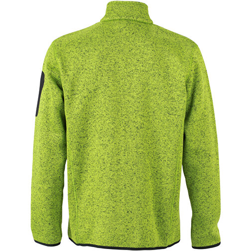 Men’s Knitted Fleece Jacket , James Nicholson, kiwi-melange / royal, 3XL, , Bild 4