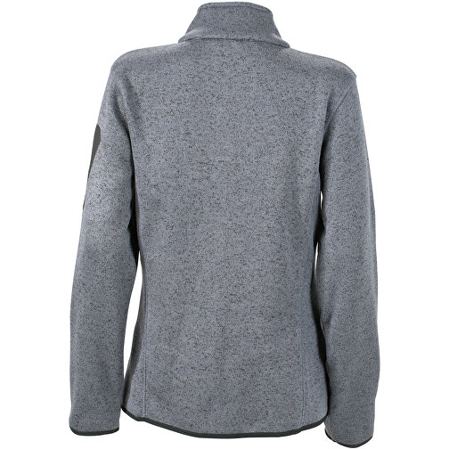 Ladies’ Knitted Fleece Jacket , James Nicholson, dunkelgrau-melange / silber, XXL, , Bild 4