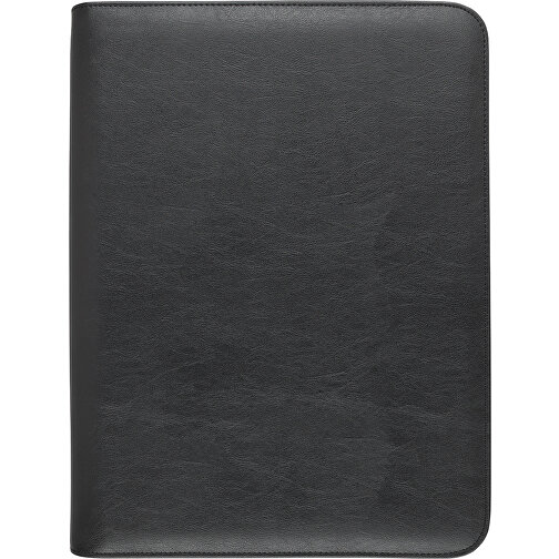 Schreibmappe A4 Mit RV , schwarz, Lederähnliches Corello Material, 33,00cm x 2,50cm x 25,00cm (Länge x Höhe x Breite), Bild 2