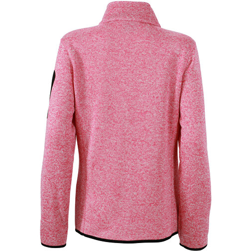Ladies’ Knitted Fleece Jacket , James Nicholson, pink-melange / offweiss, S, , Bild 4