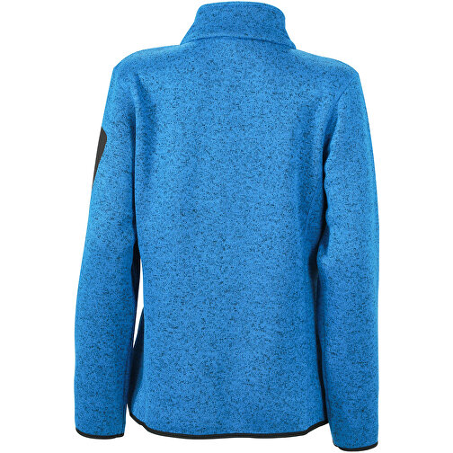 Ladies’ Knitted Fleece Jacket , James Nicholson, royal-melange / rot, M, , Bild 4