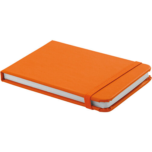 Notizbuch A6 , orange, PU, 9,00cm x 13,00cm x 1,30cm (Länge x Höhe x Breite), Bild 1