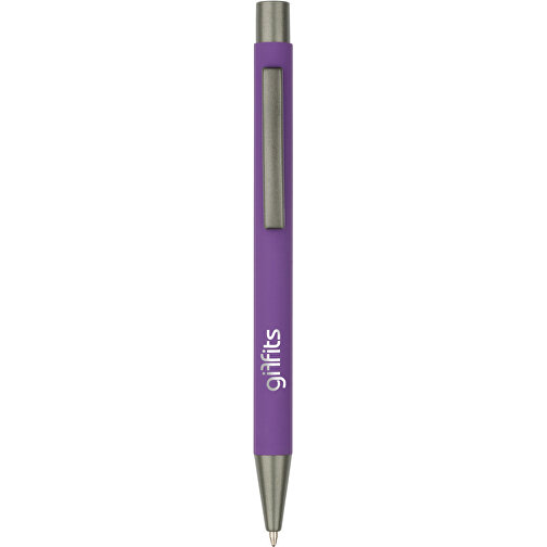 Kugelschreiber Seattle Soft Touch , Promo Effects, lila, Metall, 13,50cm x 0,80cm (Länge x Breite), Bild 4