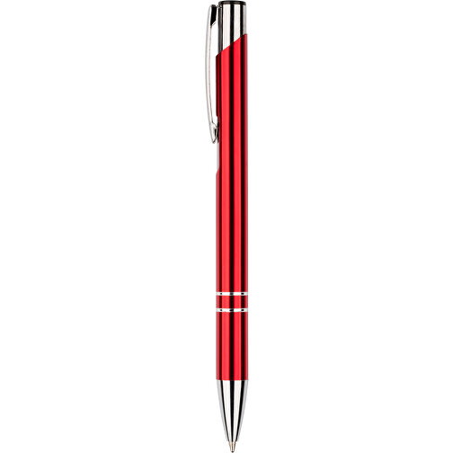 Kugelschreiber New York Glänzend , Promo Effects, rot, Metall, 13,50cm x 0,80cm (Länge x Breite), Bild 2