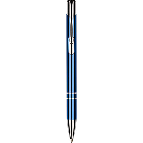 Kugelschreiber New York Glänzend , Promo Effects, blau, Metall, 13,50cm x 0,80cm (Länge x Breite), Bild 3