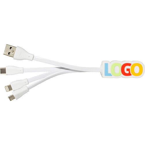 Customized USB Kabel , Promo Effects, frei wählbar, Kunststoff, 15,00cm (Länge), Bild 2