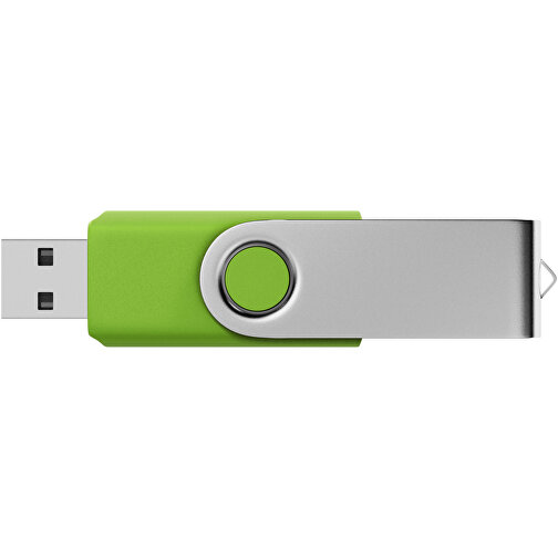 USB-Stick SWING 2.0 8 GB , Promo Effects MB , grün gummiert MB , 8 GB , Kunststoff, Metall MB , 3 - 10 MB/s MB , 5,80cm x 1,09cm x 1,90cm (Länge x Höhe x Breite), Bild 3