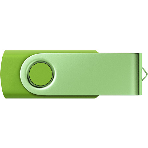 USB-Stick Swing Color 4GB , Promo Effects MB , grün MB , 4 GB , Kunststoff/ Aluminium MB , 3 - 10 MB/s MB , 5,70cm x 1,00cm x 1,90cm (Länge x Höhe x Breite), Bild 2