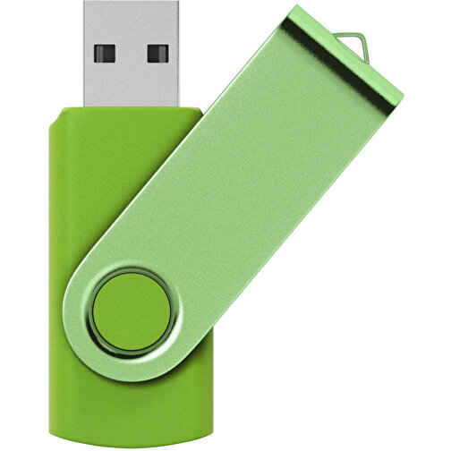 USB-Stick Swing Color 32GB , Promo Effects MB , grün MB , 32 GB , Kunststoff/ Aluminium MB , 3 - 10 MB/s MB , 5,70cm x 1,00cm x 1,90cm (Länge x Höhe x Breite), Bild 1