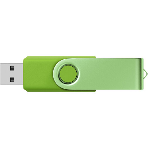USB-Stick Swing Color 32GB , Promo Effects MB , grün MB , 32 GB , Kunststoff/ Aluminium MB , 3 - 10 MB/s MB , 5,70cm x 1,00cm x 1,90cm (Länge x Höhe x Breite), Bild 3