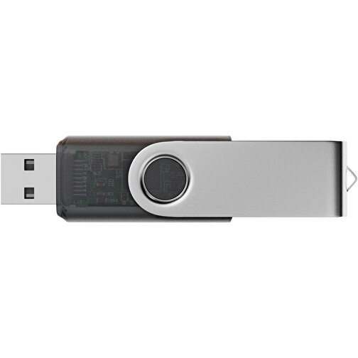 USB-Stick SWING 2.0 32 GB , Promo Effects MB , schwarz transparent MB , 32 GB , Kunststoff, Metall MB , 3 - 10 MB/s MB , 5,80cm x 1,09cm x 1,90cm (Länge x Höhe x Breite), Bild 3