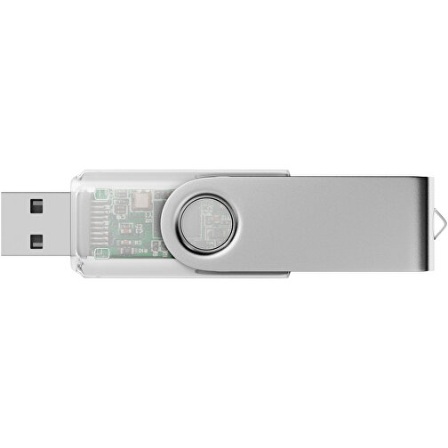 USB-Stick SWING 3.0 32 GB , Promo Effects MB , klar transparent MB , 32 GB , Kunststoff, Metall MB , 10 - 45 MB/s MB , 5,80cm x 1,09cm x 1,90cm (Länge x Höhe x Breite), Bild 3