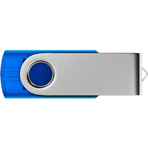 USB-Stick SWING 3.0 16 GB , Promo Effects MB , violett transparent MB , 16 GB , Kunststoff, Metall MB , 10 - 45 MB/s MB , 5,70cm x 1,09cm x 1,90cm (Länge x Höhe x Breite), Bild 2