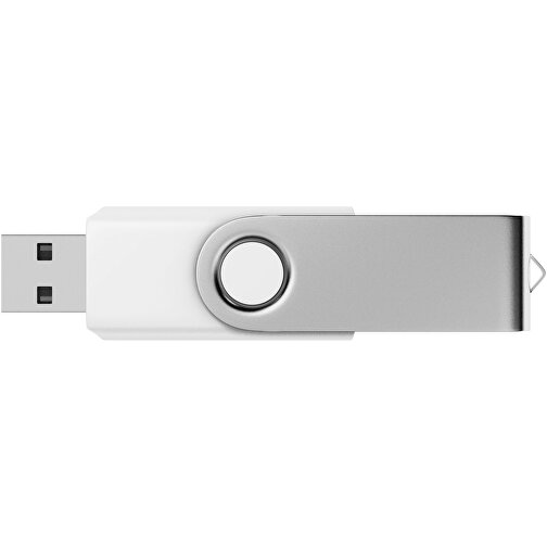 USB-Stick SWING 2.0 16 GB , Promo Effects MB , weiß MB , 16 GB , Kunststoff, Metall MB , 3 - 10 MB/s MB , 5,80cm x 1,09cm x 1,90cm (Länge x Höhe x Breite), Bild 3