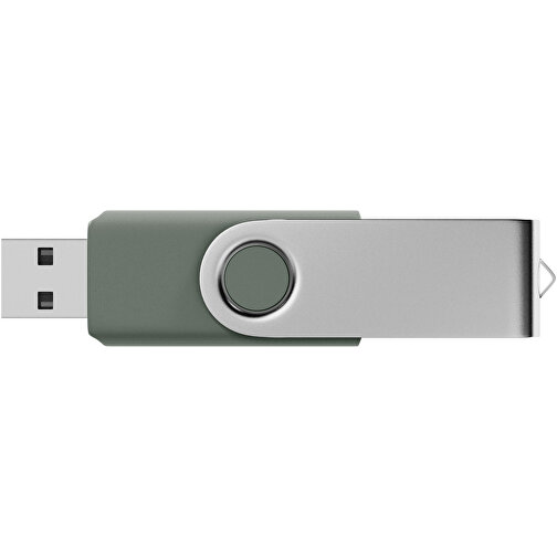 USB-Stick SWING 2.0 16 GB , Promo Effects MB , grau MB , 16 GB , Kunststoff, Metall MB , 3 - 10 MB/s MB , 5,70cm x 1,09cm x 1,90cm (Länge x Höhe x Breite), Bild 3