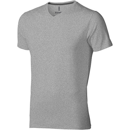 Kawartha T-Shirt Für Herren Mit V-Ausschnitt , Green Concept, grau meliert, Single jersey Strick 85% Bio Baumwolle, 10% Viskose, 5% Elastan, 200 g/m2, M, , Bild 4