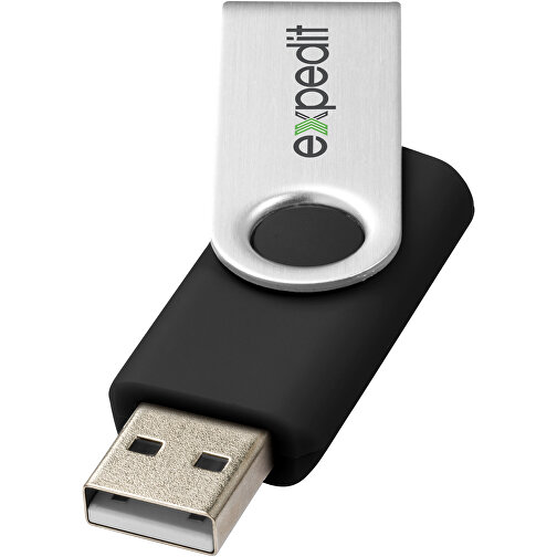 Rotate Basic 16 GB USB-Stick , schwarz MB , 16 GB , Kunststoff, Aluminium MB , 5,80cm x 1,00cm x 1,90cm (Länge x Höhe x Breite), Bild 2