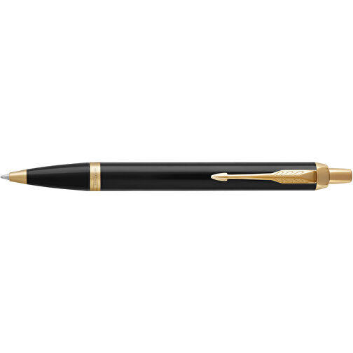 Parker IM Kugelschreiber , Parker, schwarz / gold, Messing, 13,60cm (Höhe), Bild 3