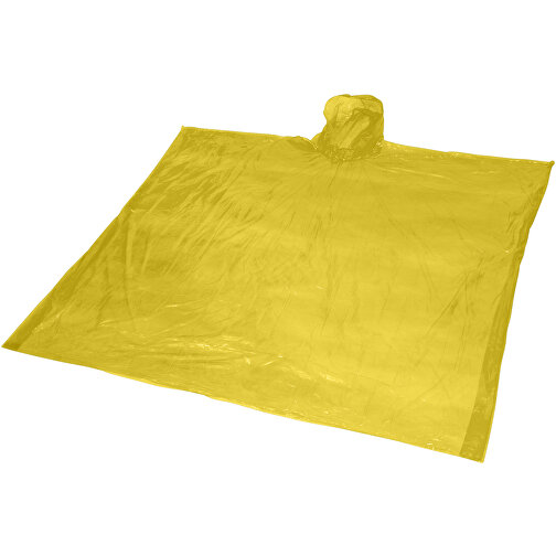 Ziva Einweg Regenponcho Mit Hülle , gelb, PE Kunststoff, 10,00cm x 15,00cm x 0,50cm (Länge x Höhe x Breite), Bild 1