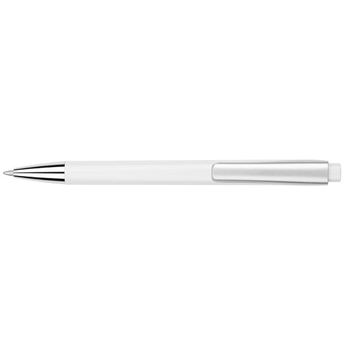 Kugelschreiber Liverpool Bunt , Promo Effects, weiß, Kunststoff, 14,10cm x 1,00cm x 1,20cm (Länge x Höhe x Breite), Bild 3